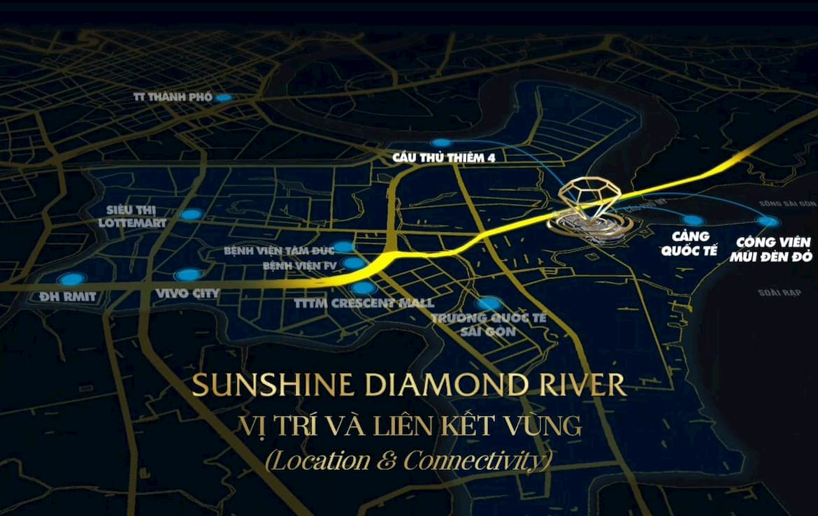 Vị trí Sunshine Diamond River Quận 7 - Location of Sunshine Diamond River District 7